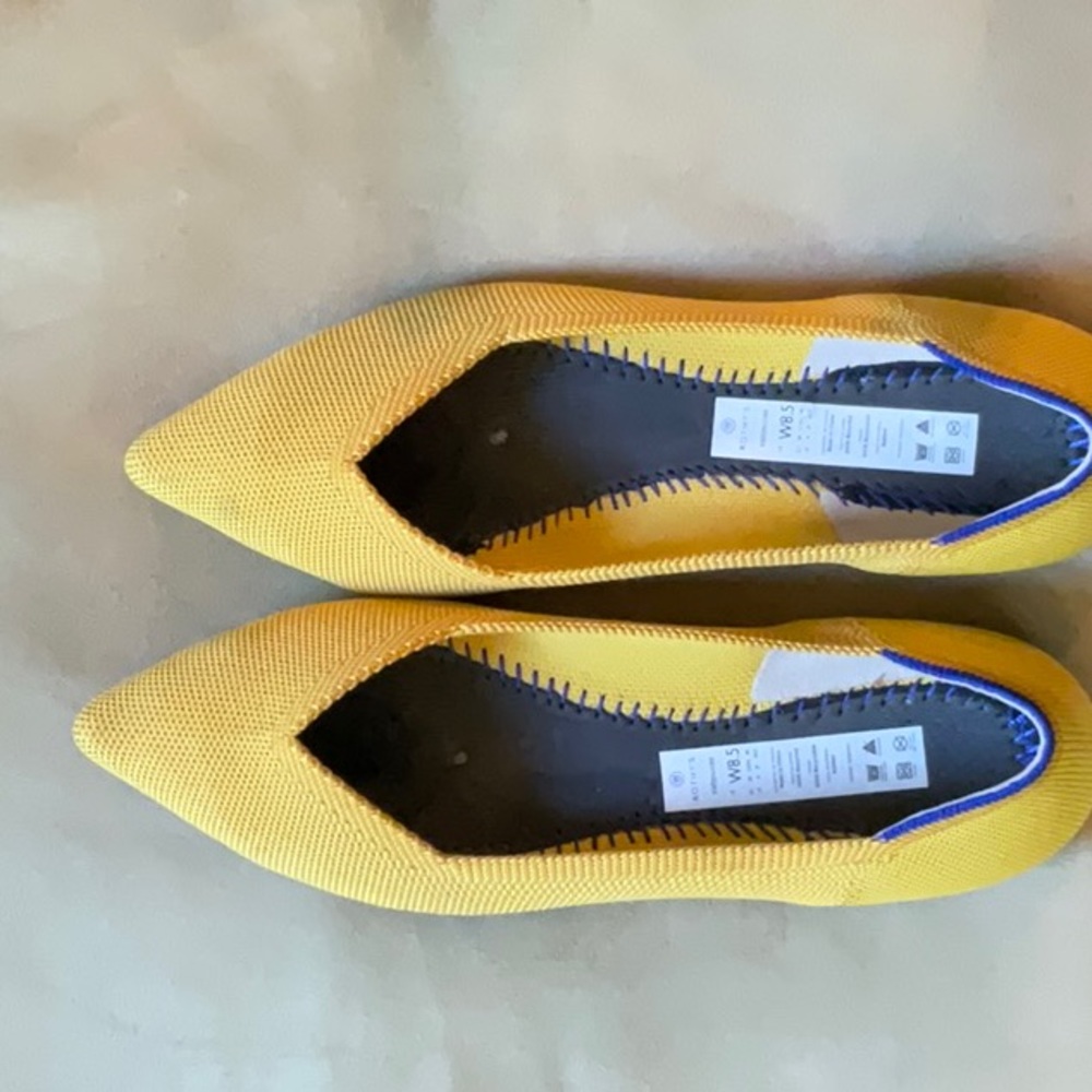 Rothy’s marigold point.  Worn once